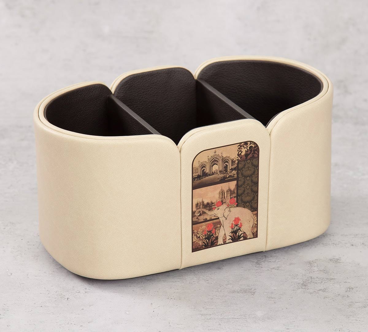 The Mughal Era Leather Desk Organiser