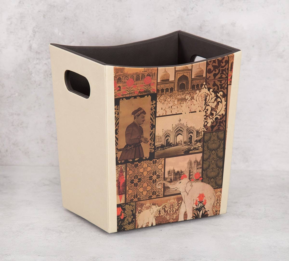The Mughal Era Leather Storage Bin