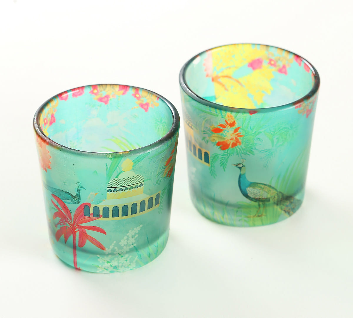 The Peacock Throne Tea Light Holder Set of 2