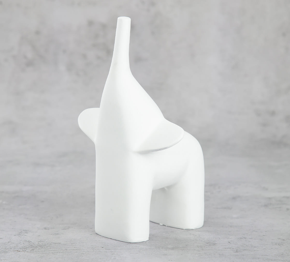 The White Happy Elephant Figurine