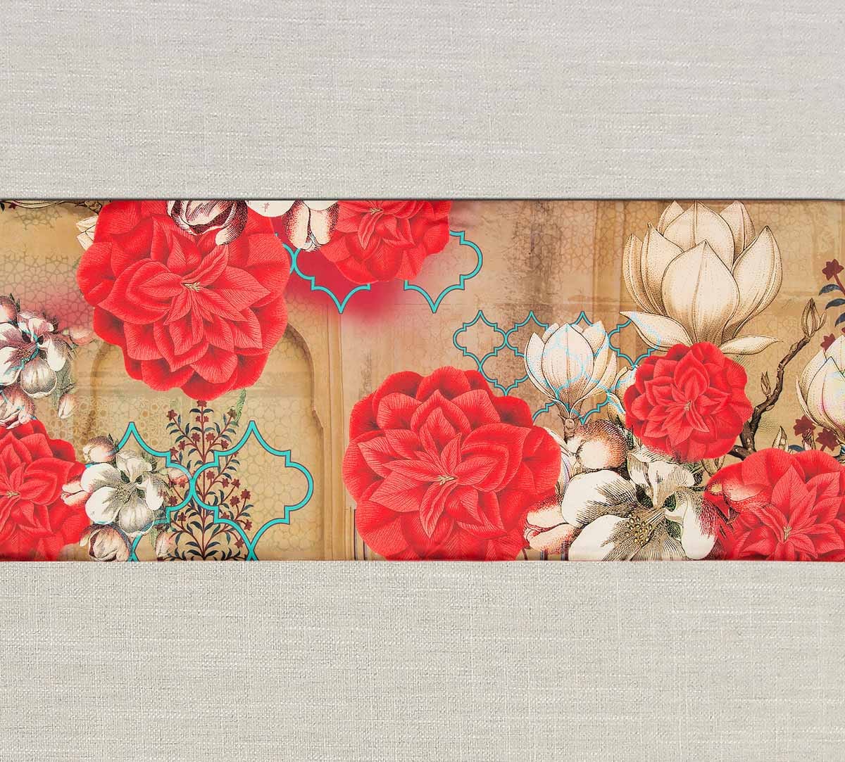 Trapped Dahlia Bed and Table Runner