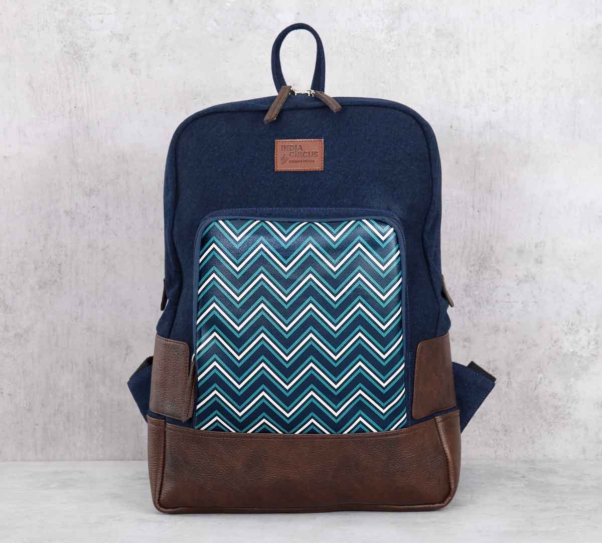 Trichrome Chevron Denim Backpack
