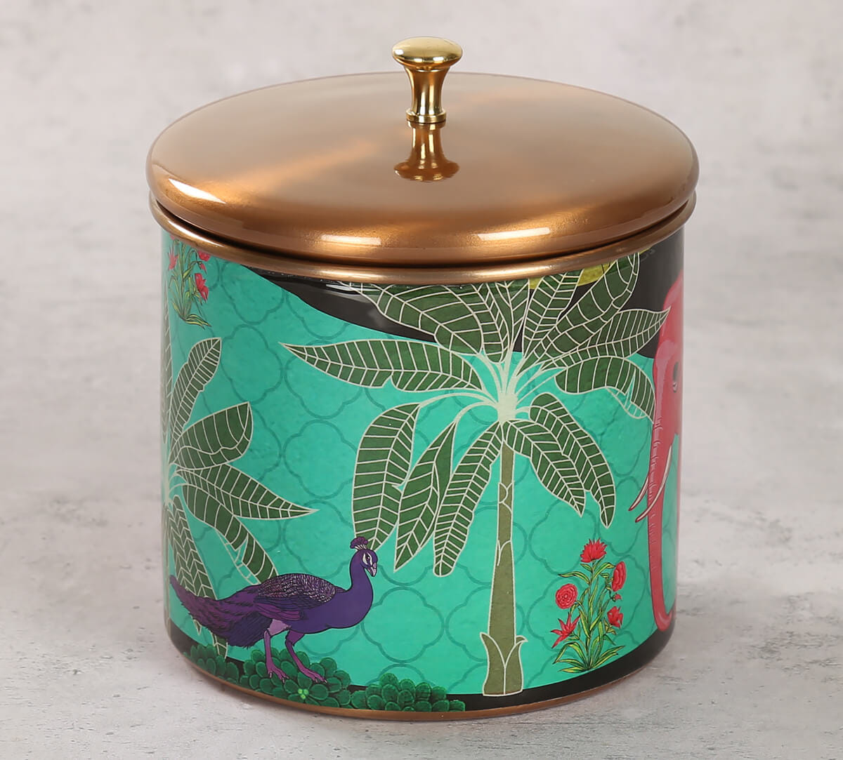 Tropical Paradise Steel Storage Jar