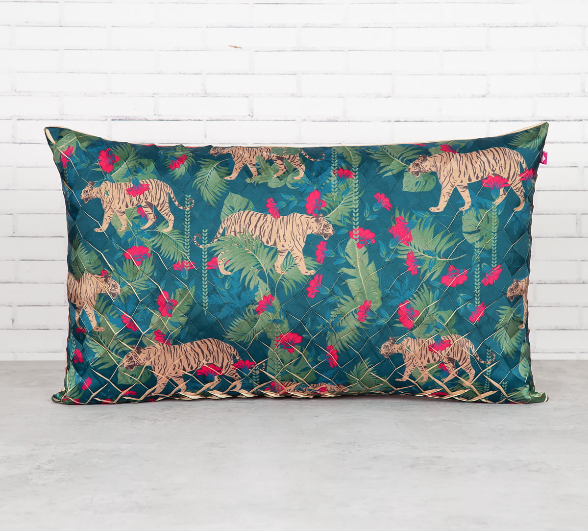 Tropical Tiger 20" x 12" Decorative Scaled Cushion Cover