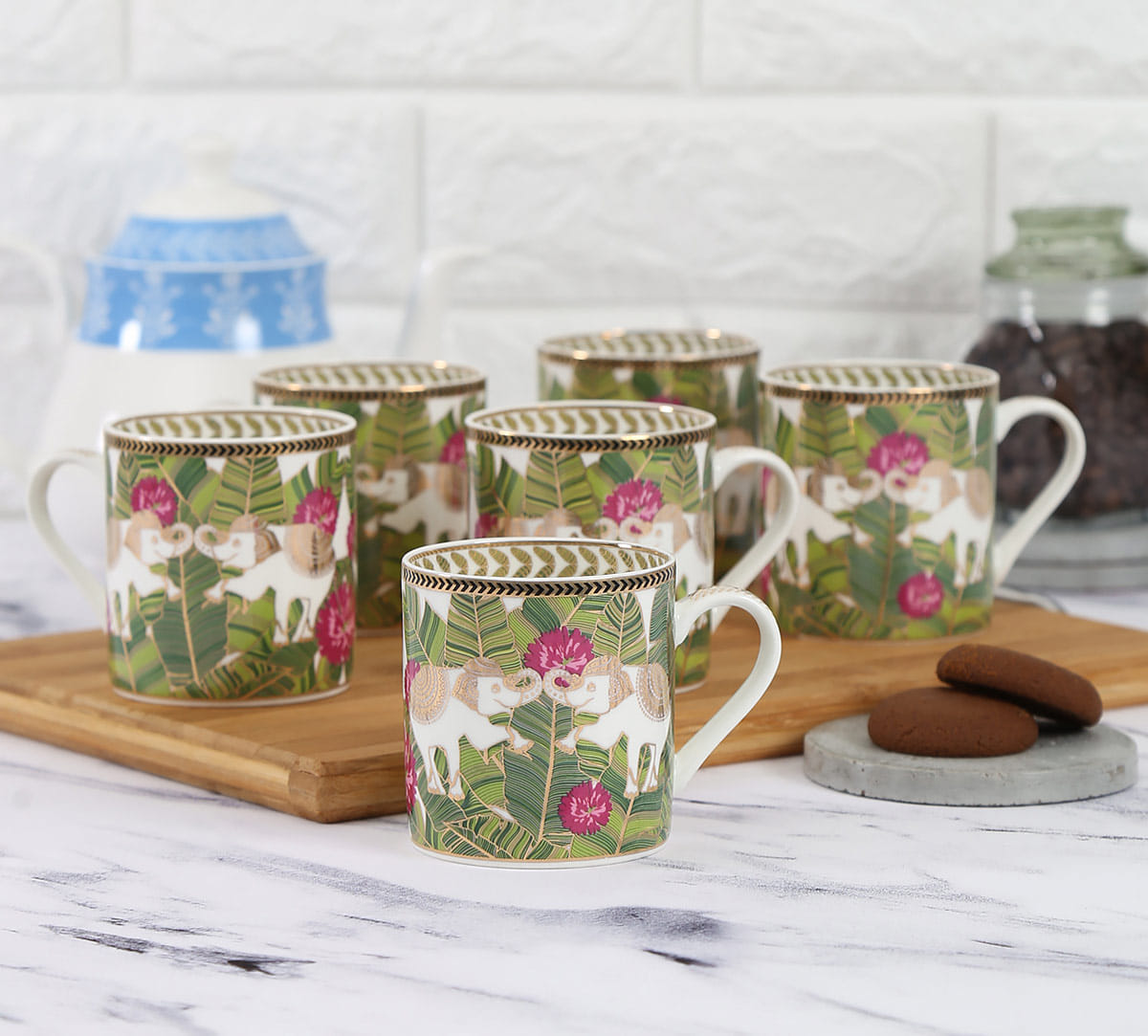 Tropical Tusker Coffee Mug Set of 6