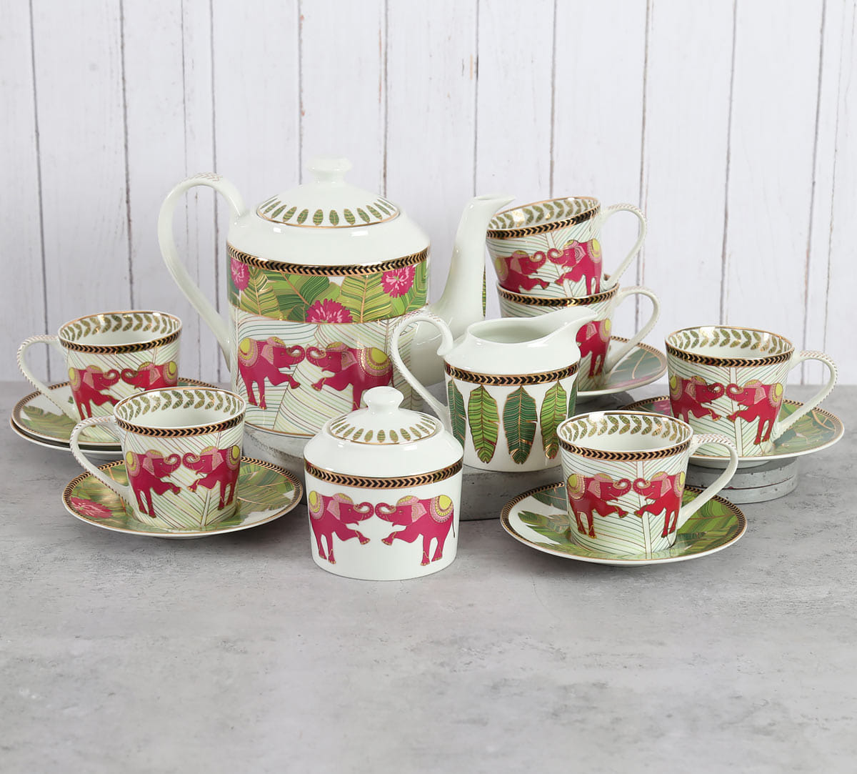 Tropical Tusker Tea Cup & Saucer Set