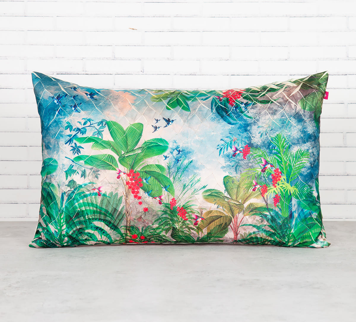 Tropical View 20" x 12" Decorative Scaled Cushion Cover