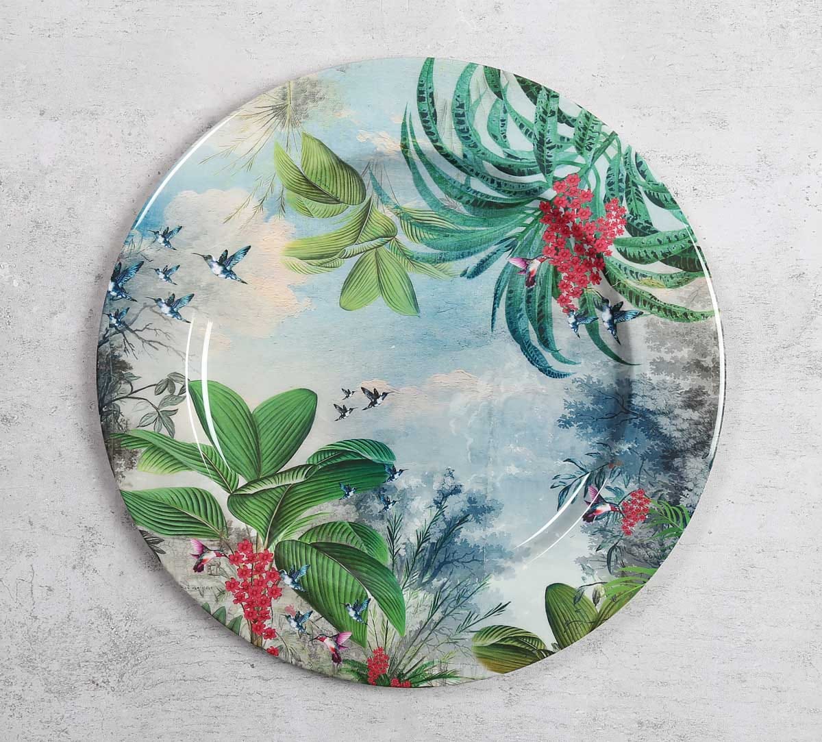 Tropical View Iron Decor Plate