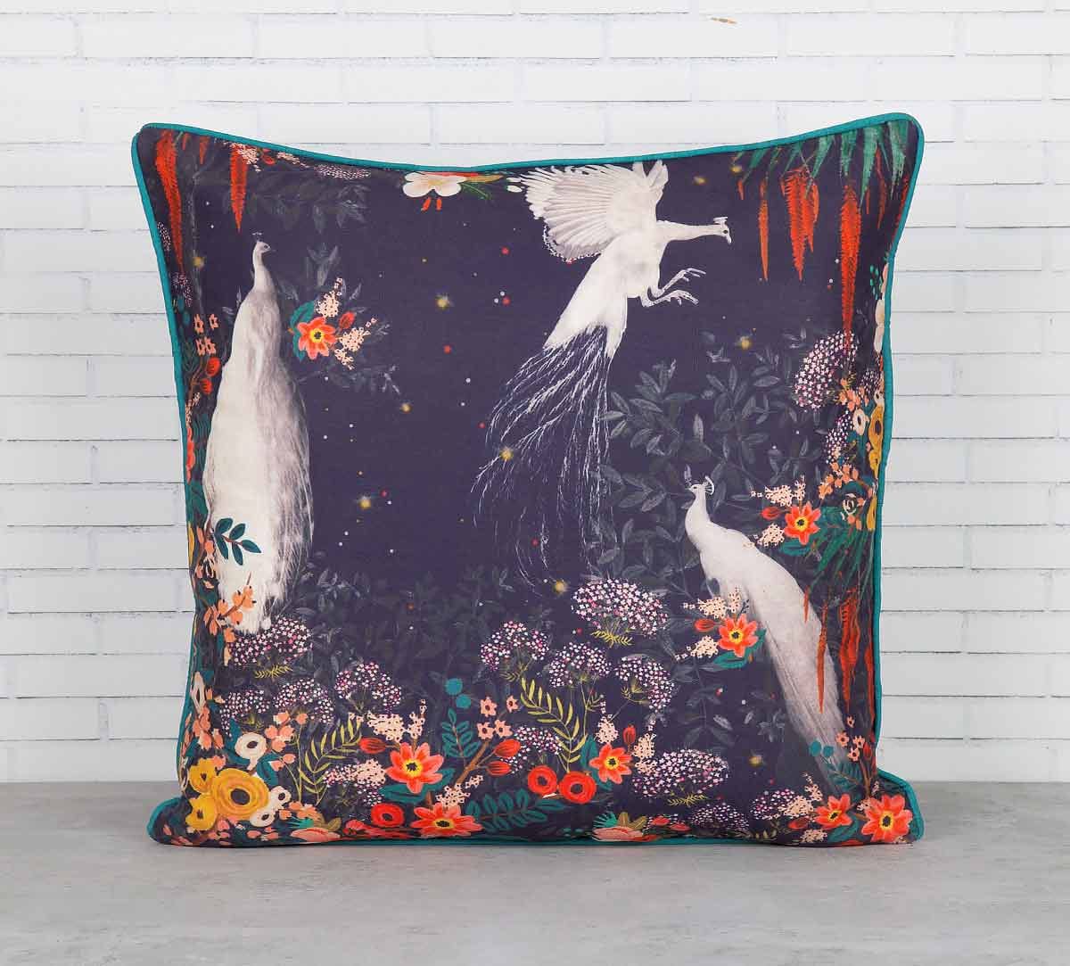Vintage Spring Satin Blend Cushion Cover