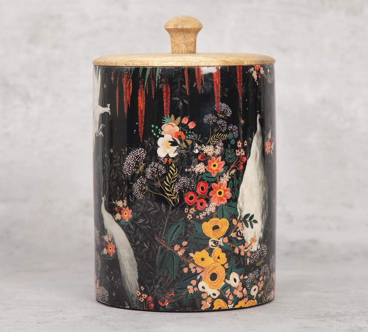 Vintage Spring Medium Wooden Jar