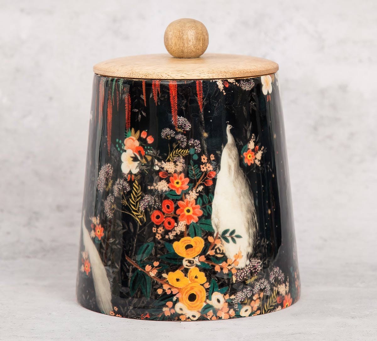 Vintage Spring Wooden Jar