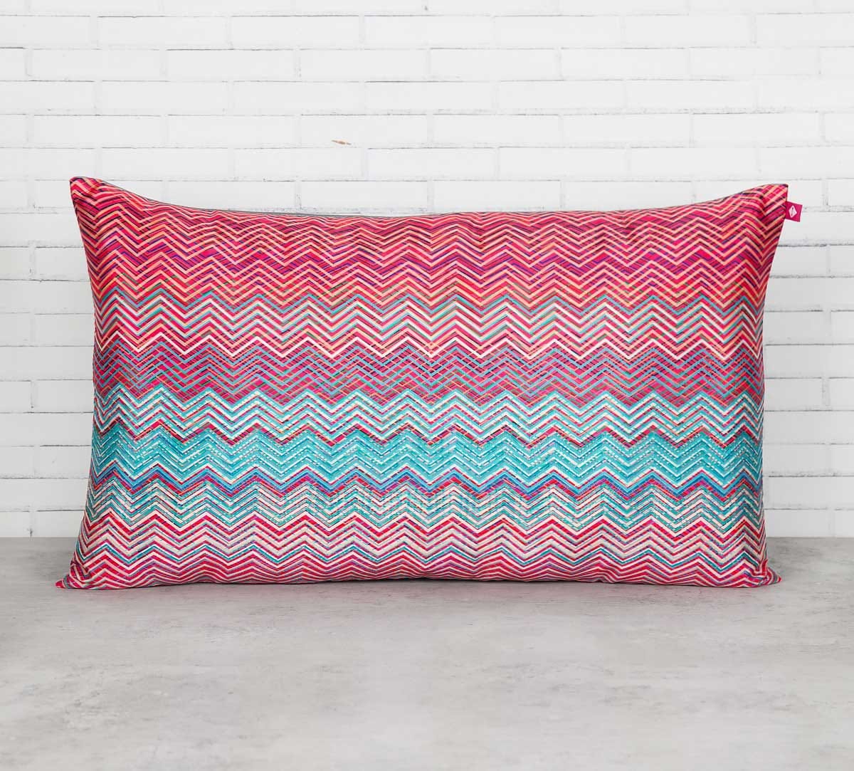 Waves of Chevron 20" x 12" Blended Taf Silk Cushion Cover