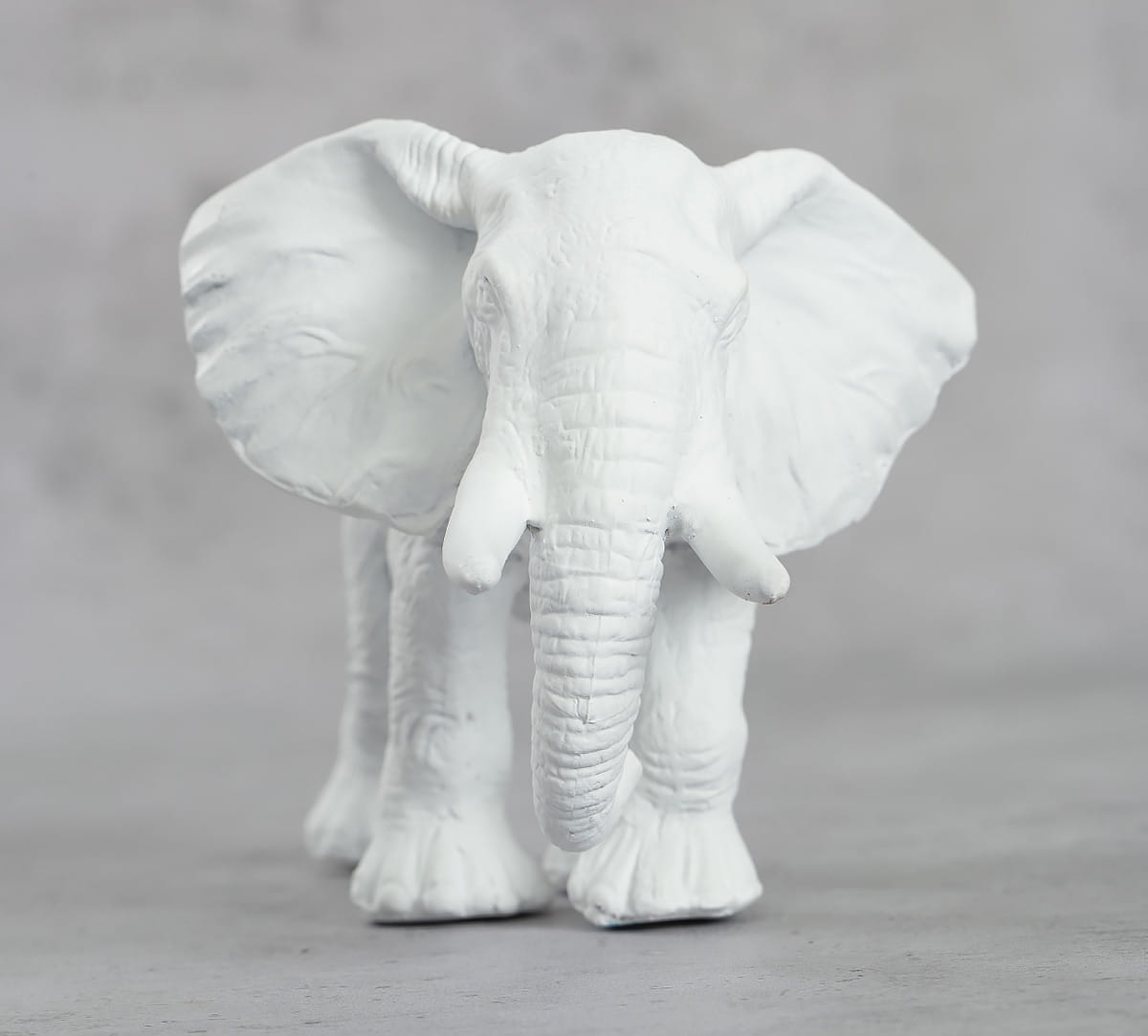 White Baby Elephant Figurine