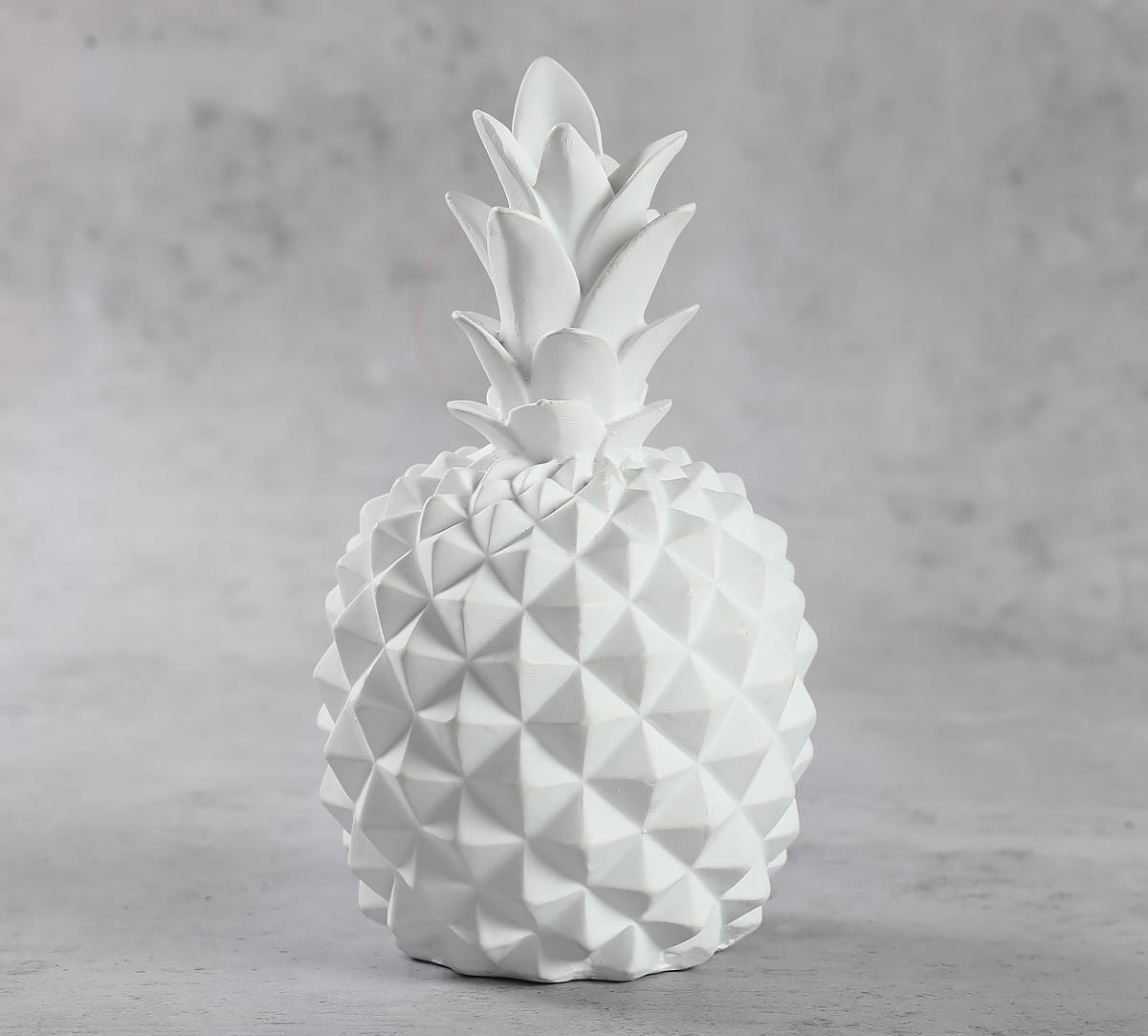 White Pineapple Decor Accent