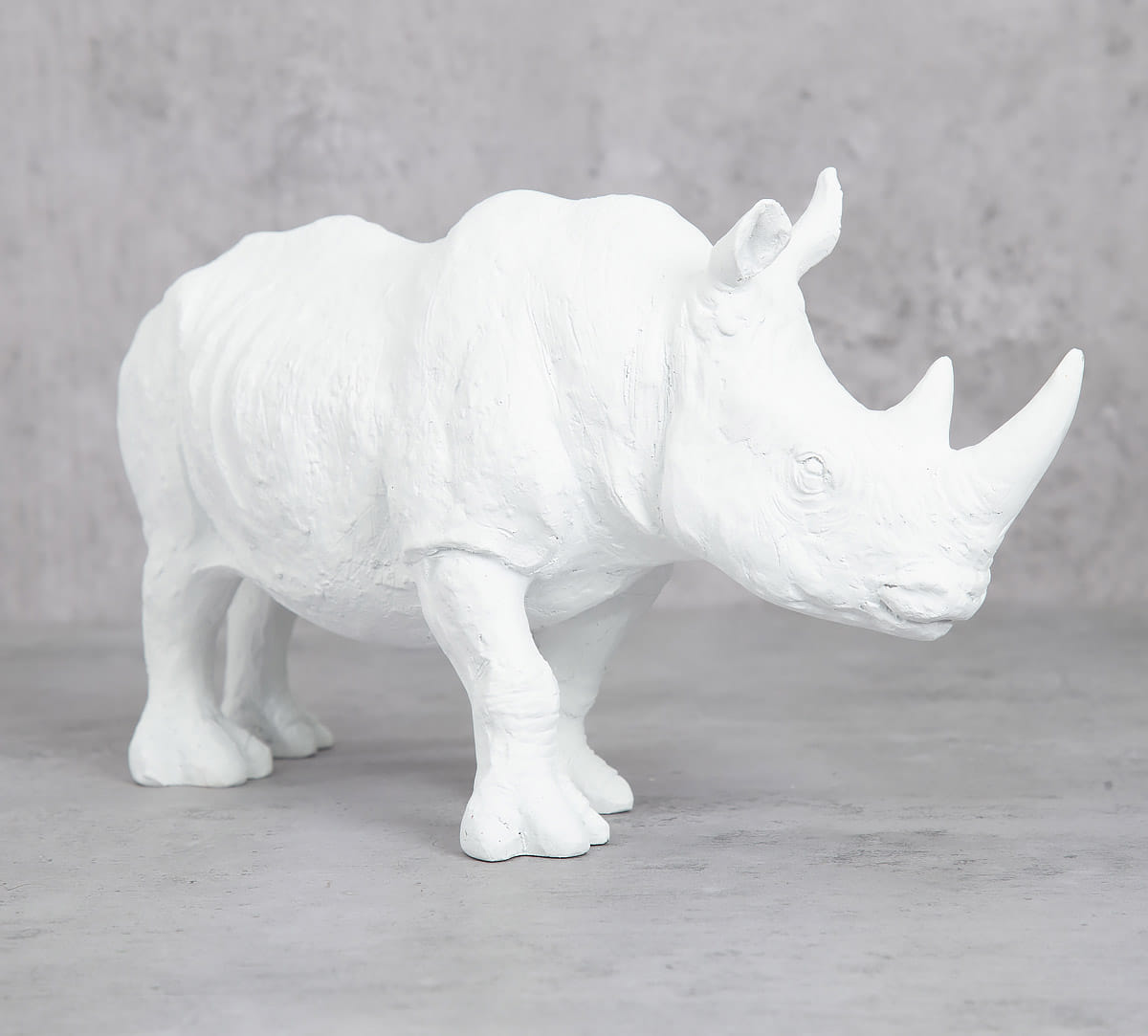 White Rhino Calf Figurine