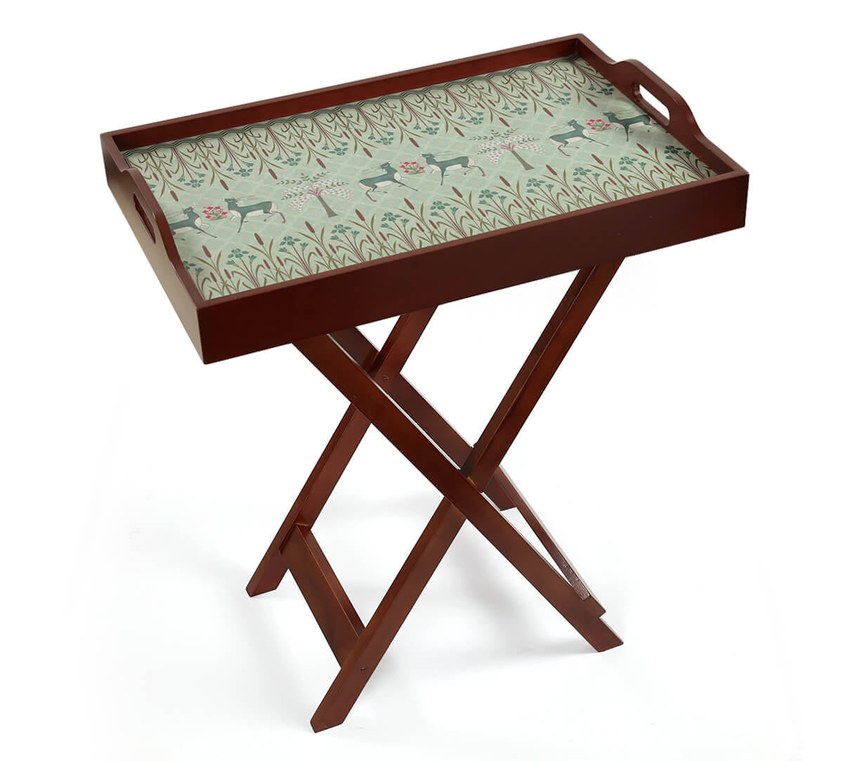 Mirroring Deer Garden Tray Table