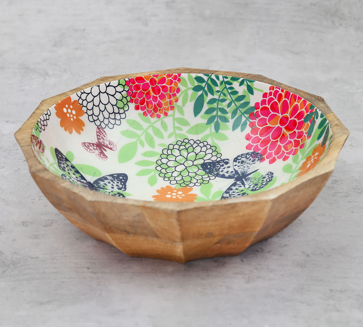 Monarch's Cadence Big Wooden Bowl