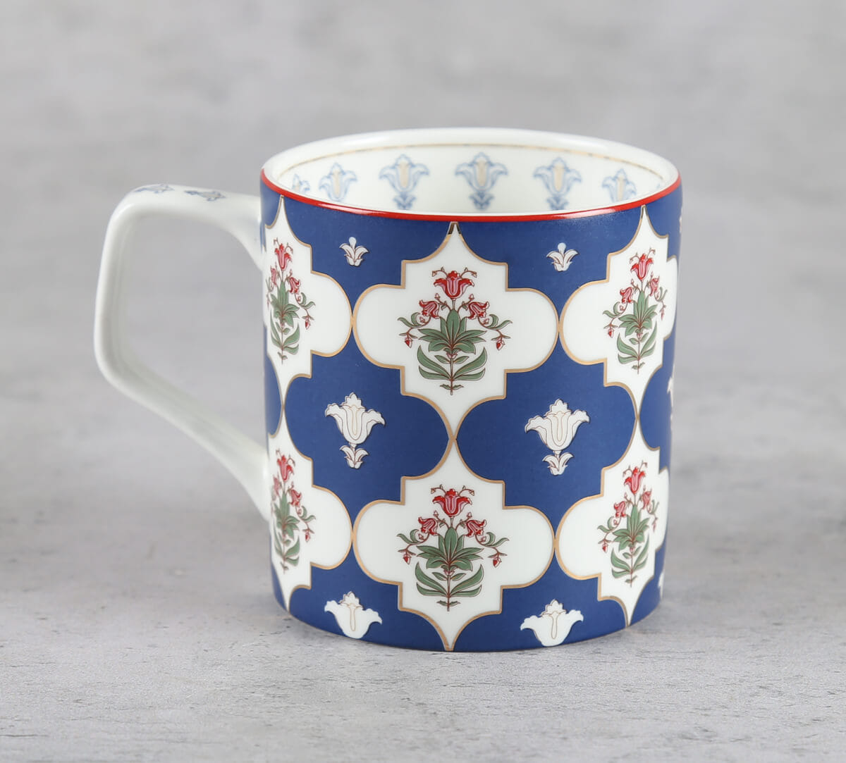 Blue Lattice Treasures Mug Set of 6