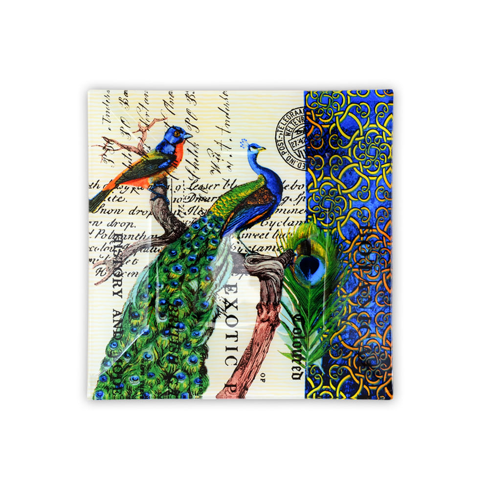 Paradise Of Peacocks Decorative Platter