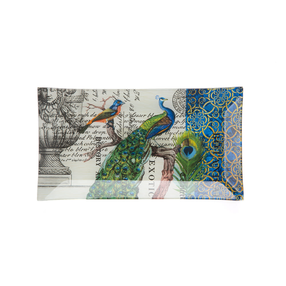 Paradise Of Peacocks Decorative Platter