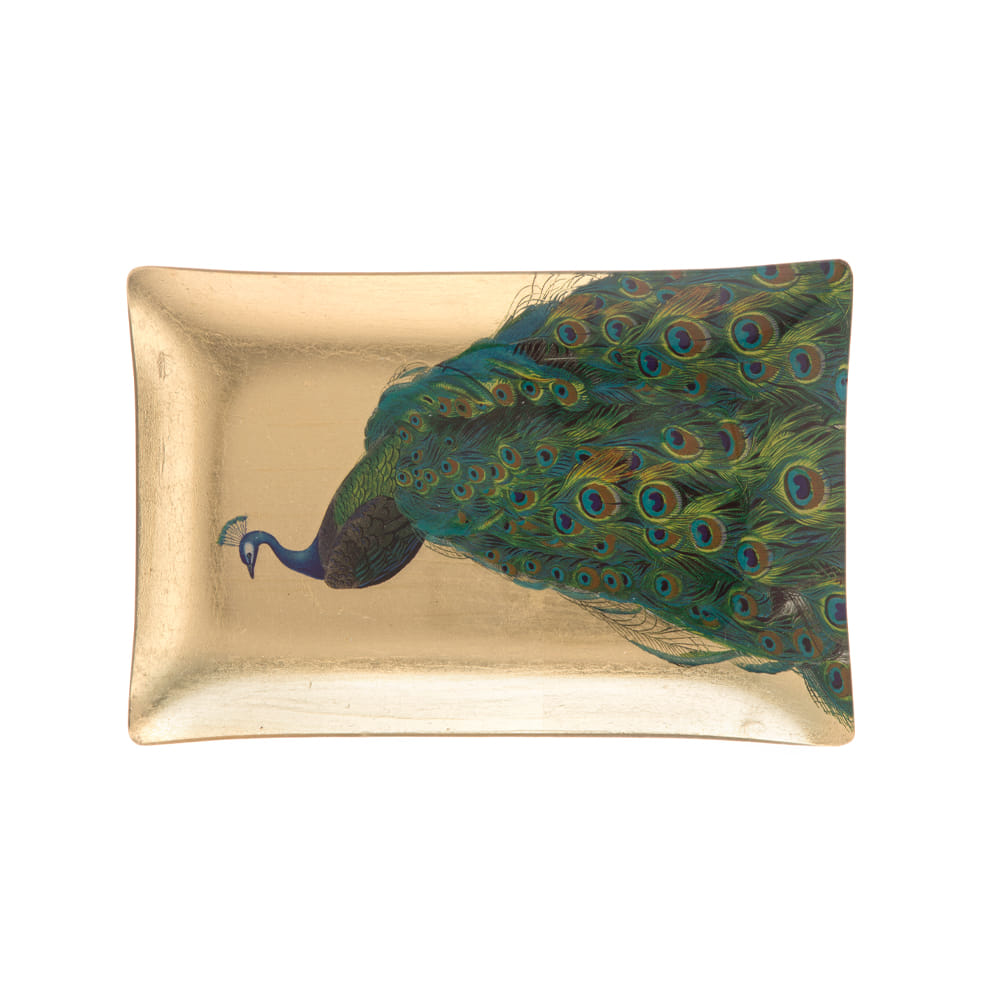 Peacock Tapestry Garden Decorative Platter