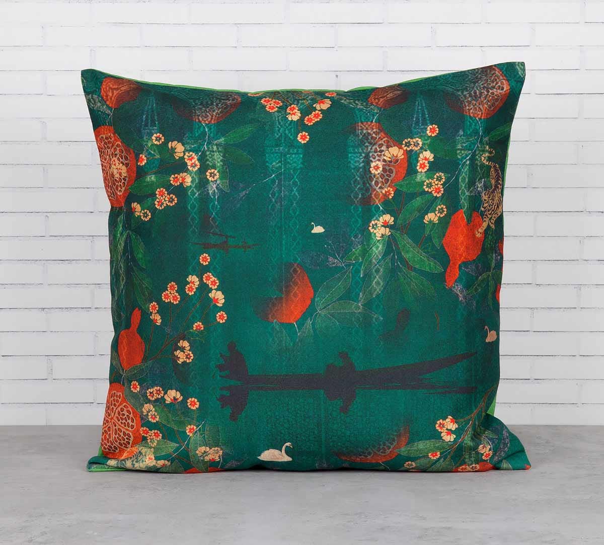 Lakeside Florist Canvas Blend Cushion Cover