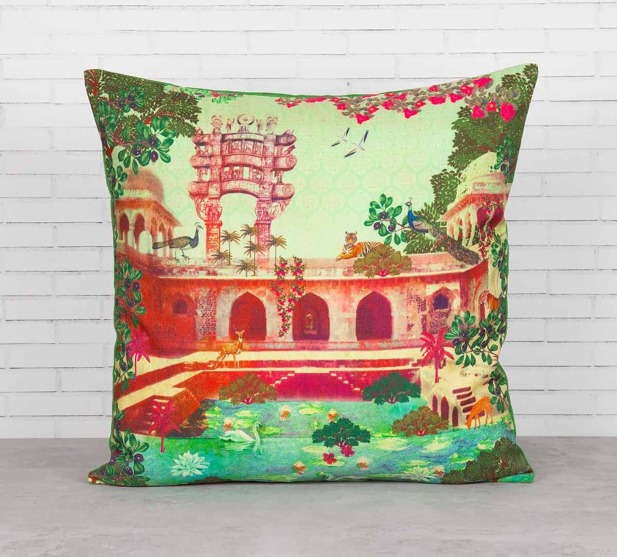 Mammalian Picnic Canvas Blend Cushion Cover