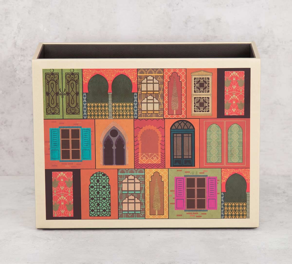 Mughal Doors Reiteration Leather Magazine Holder