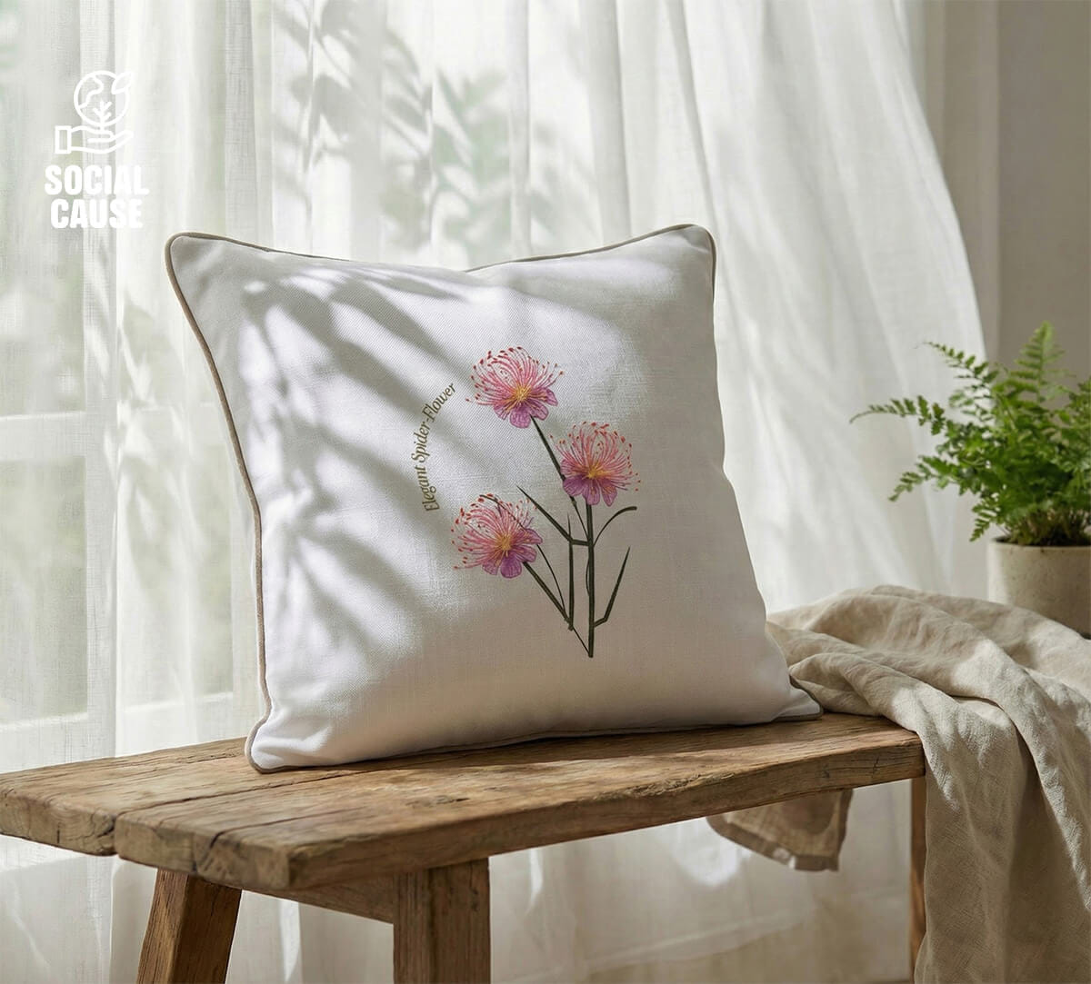 NGCPR Collection - Elegant Spider Flower 16"x16" Cushion Covers