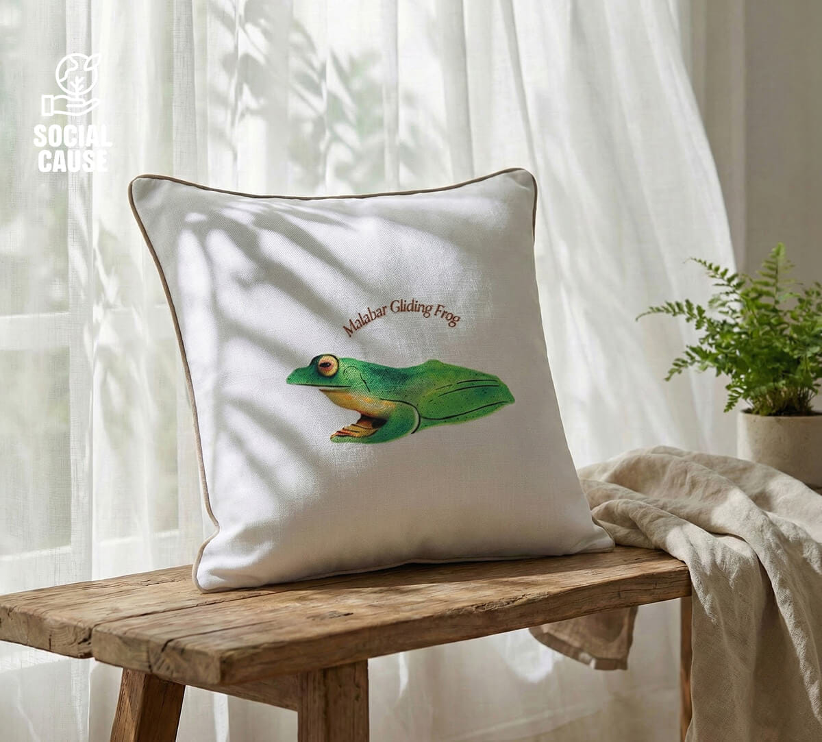 NGCPR Collection - Malabar Gliding Frog 16"x16" Cushion Covers