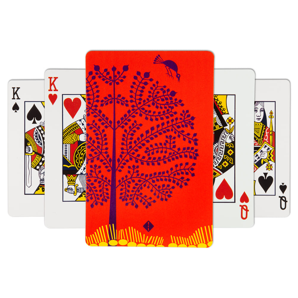 Purple Tree Warli Playing Card - (Set of 2)