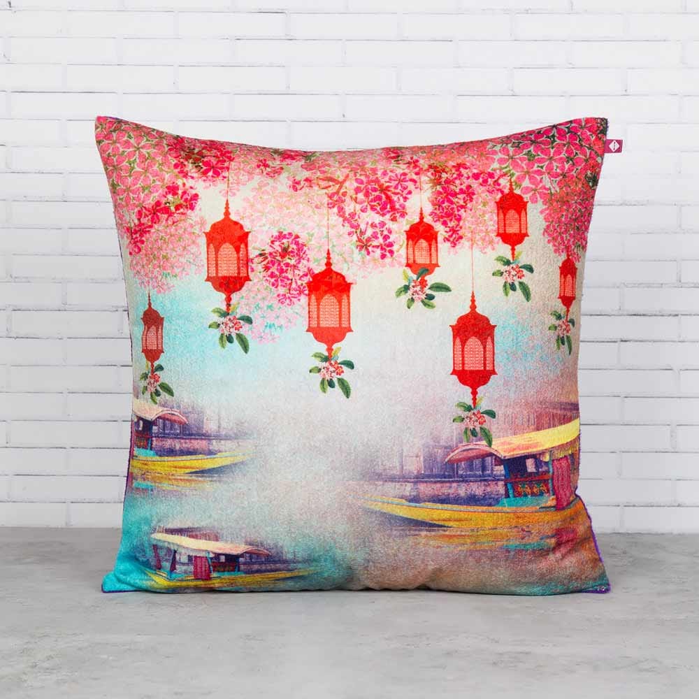 Scarlet Shadows Blended Velvet Cushion Cover