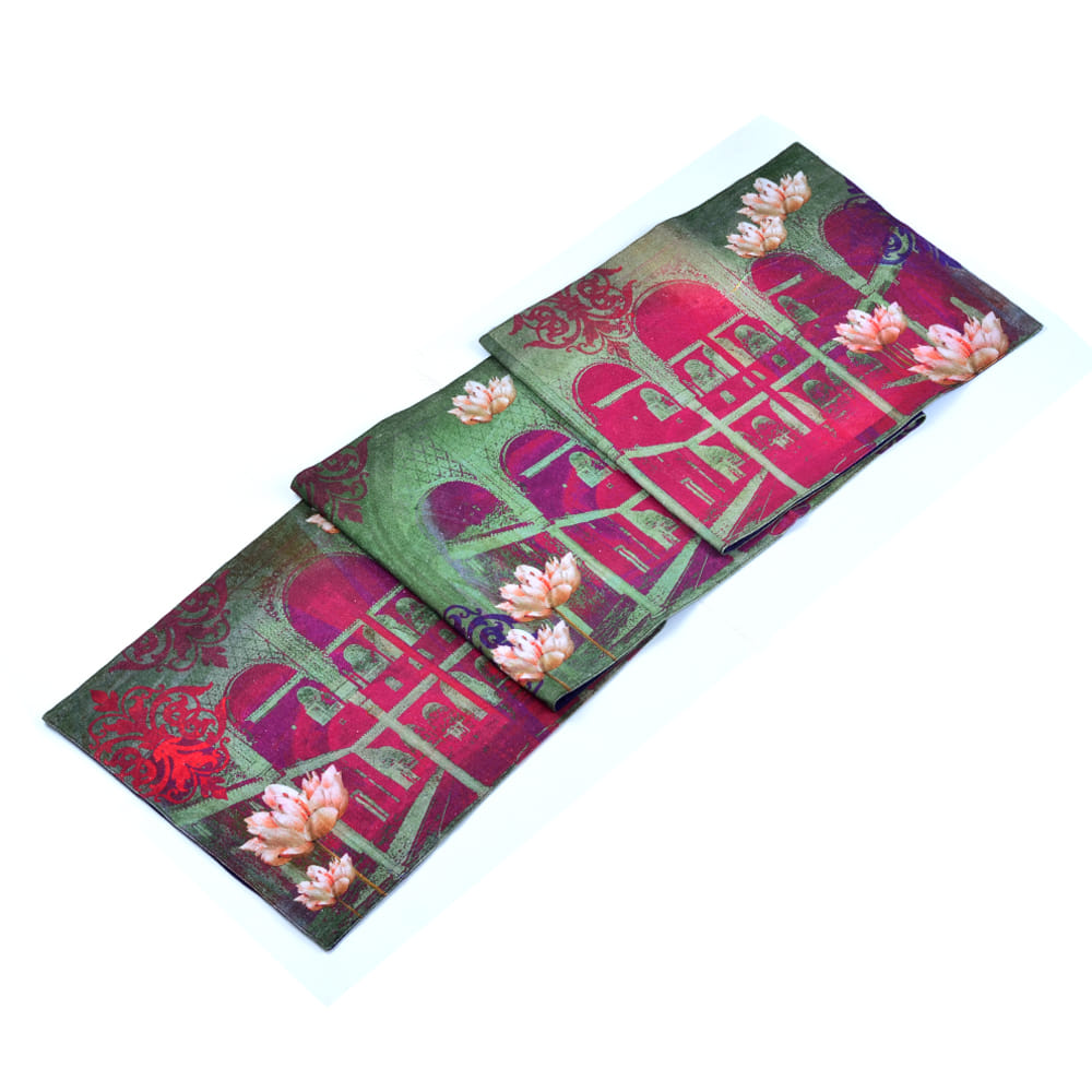 Blissful Lotus Table Runner