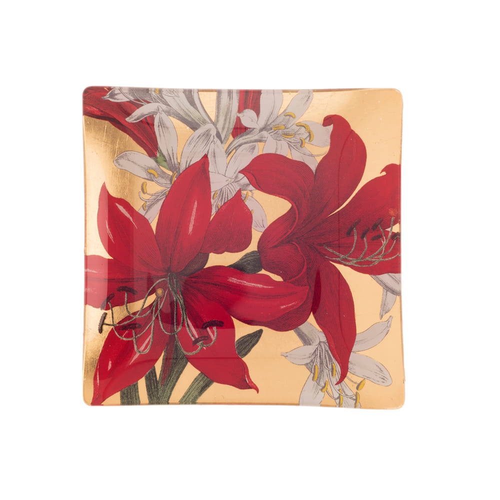 Scarlett Lilies Decorative Platter