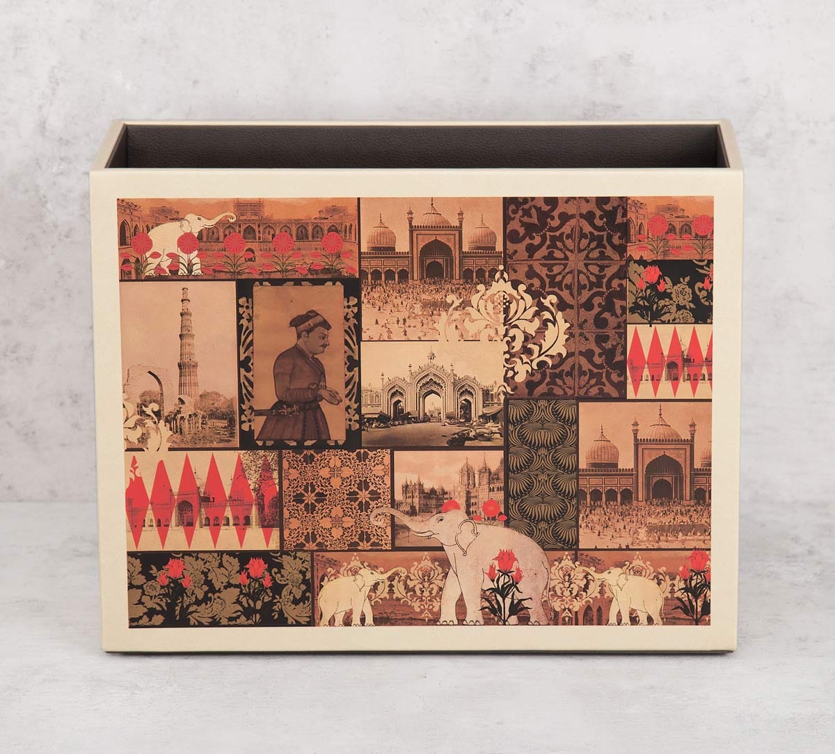 The Mughal Era Leather Magazine Holder