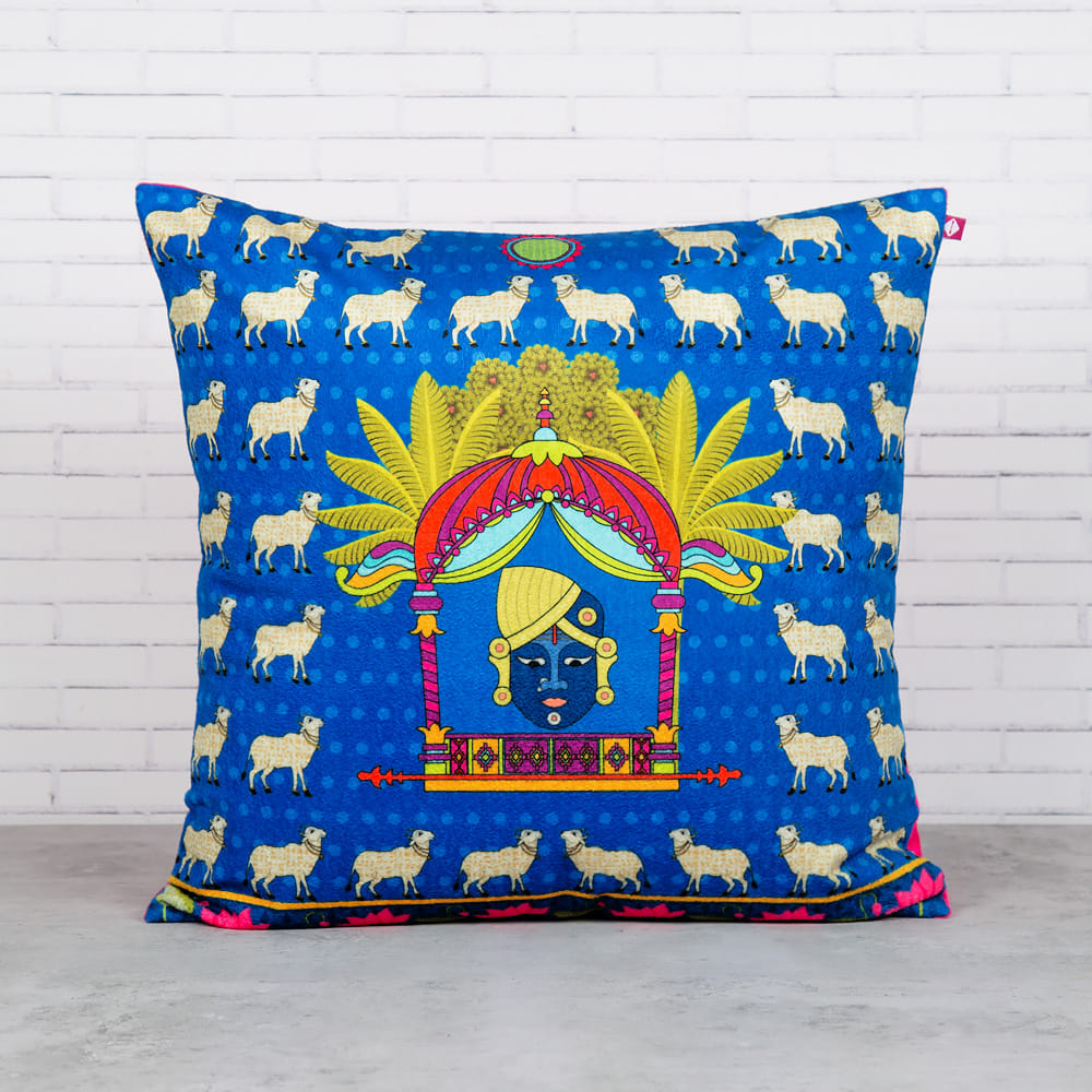 Virgin Heiffers Blended Velvet Cushion Cover