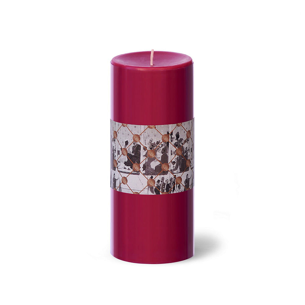 Mughal Coins Pillar Candle - Passion Scented