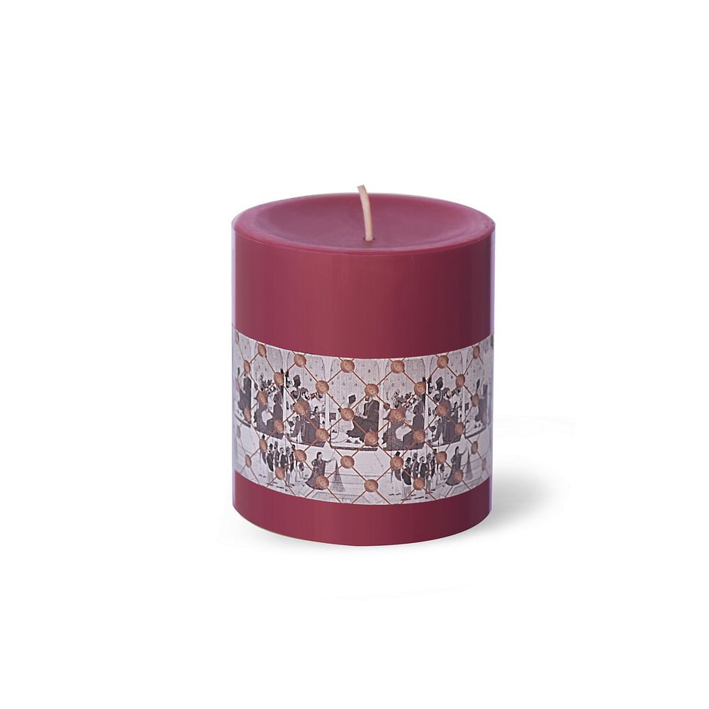 Mughal Coins Pillar Candle - Passion Scented