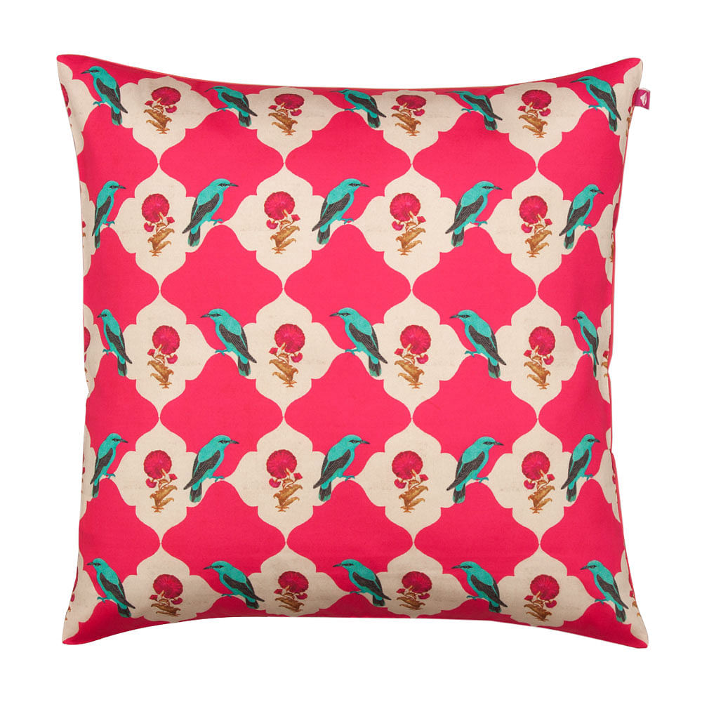 Interlaced Bouquet Poly Taf Silk Cushion Cover