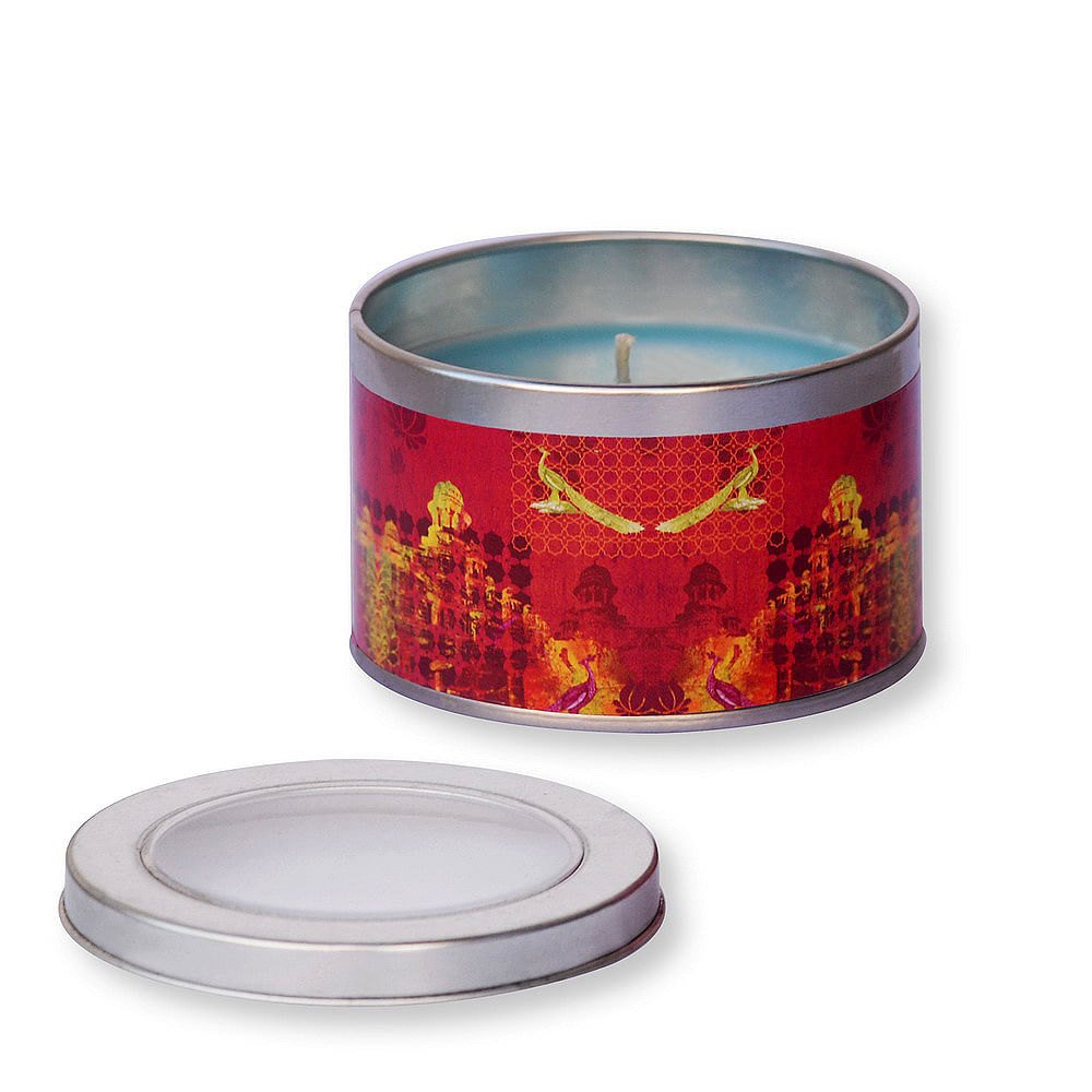 Red Mahal Tin Candle - Mango Scented