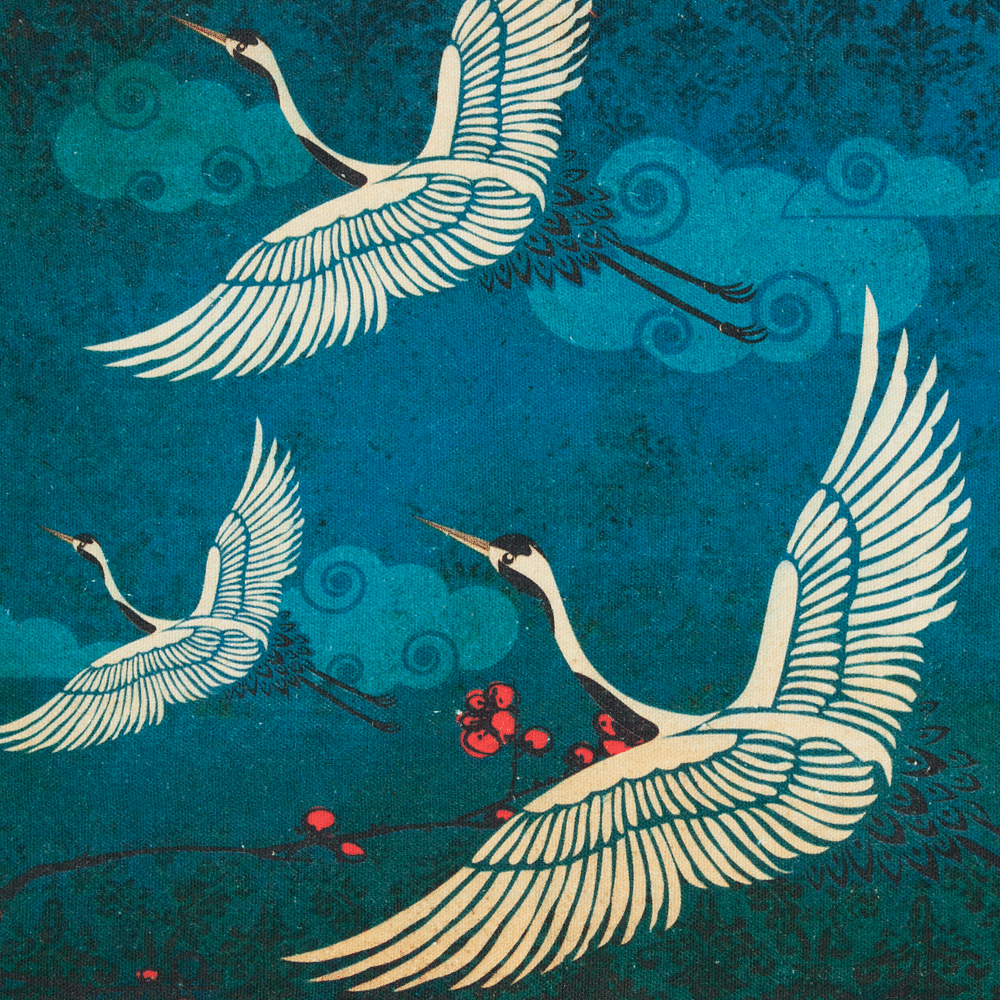 Legend of the Cranes Table Mat & Napkin Set 