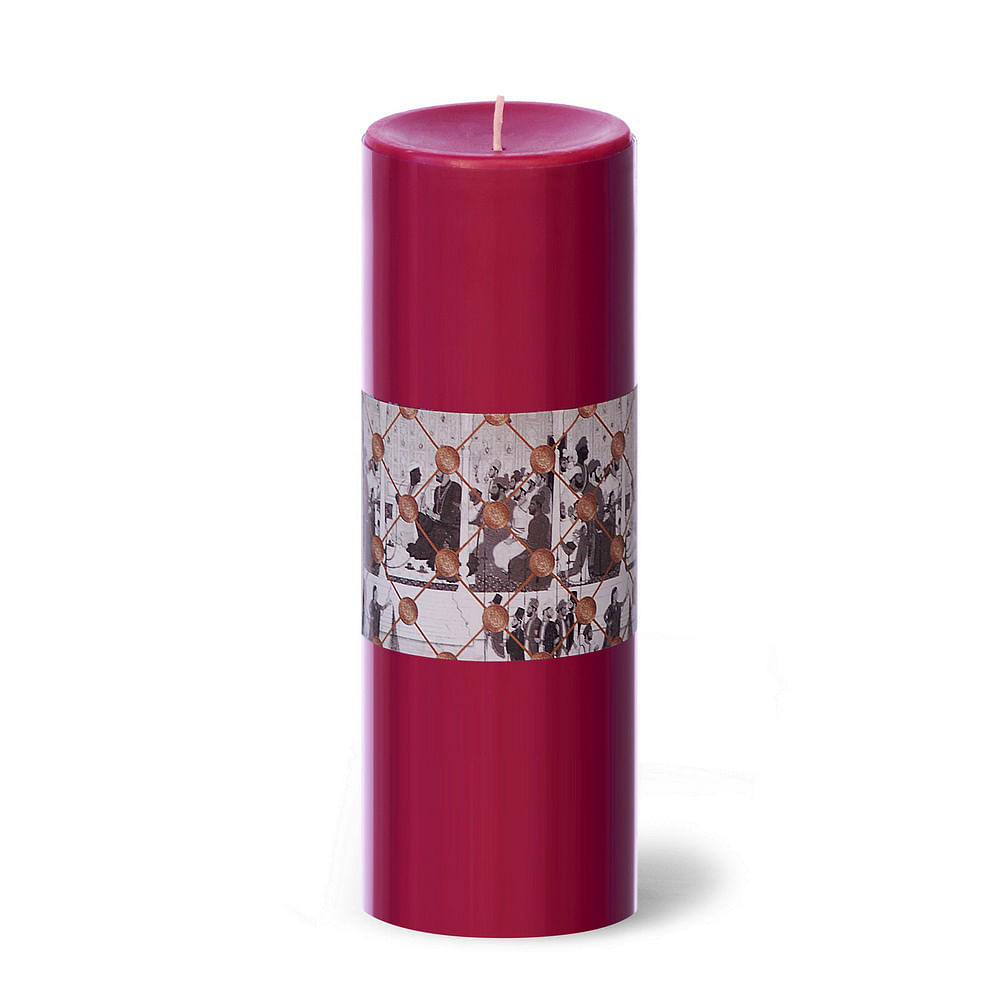 Mughal Coins Pillar Candle - Passion Scented