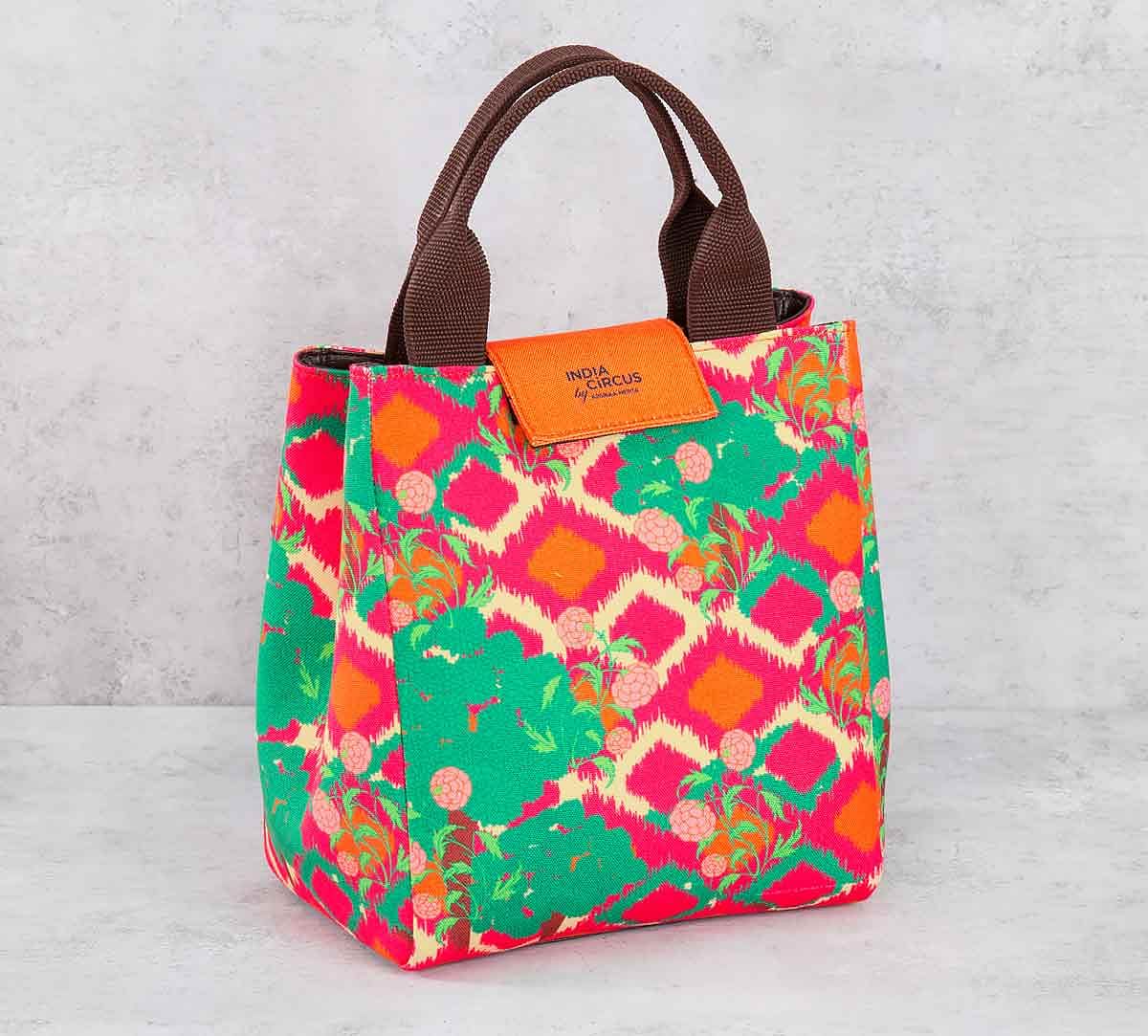 India Circus Lattice Vermillion Lunch Bag