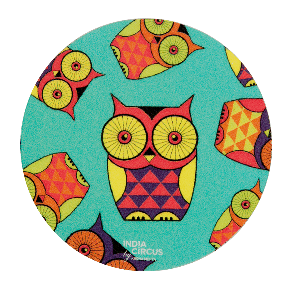 Peeking Owls Fridge Magnet