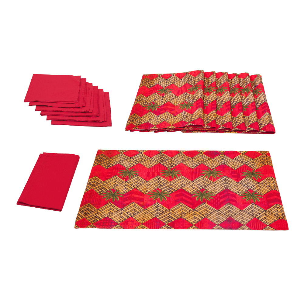 Zig-Zag Table Mat & Napkin Set