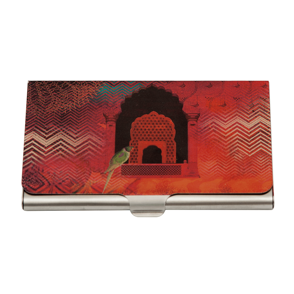 Parrot and Palace Visiting Card Holder