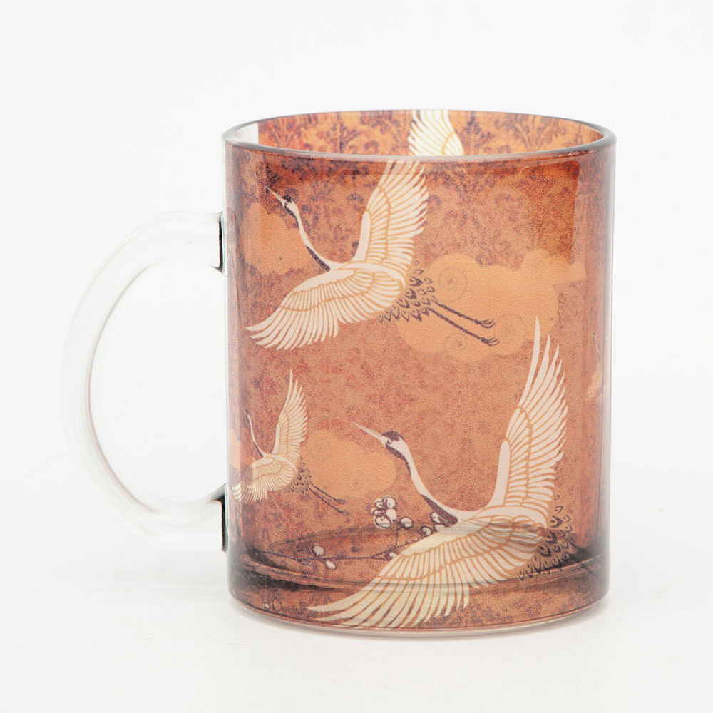 Legend of the Cranes Glass Mug