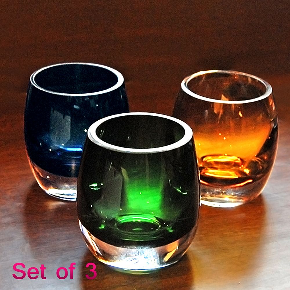 Multi hue T-Light Votive ( Set of 3)