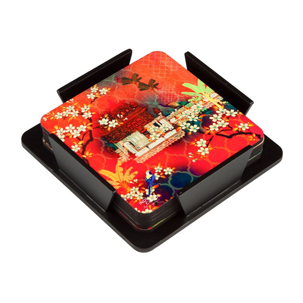 Orange Blossom MDF Coaster - (Set of 6)