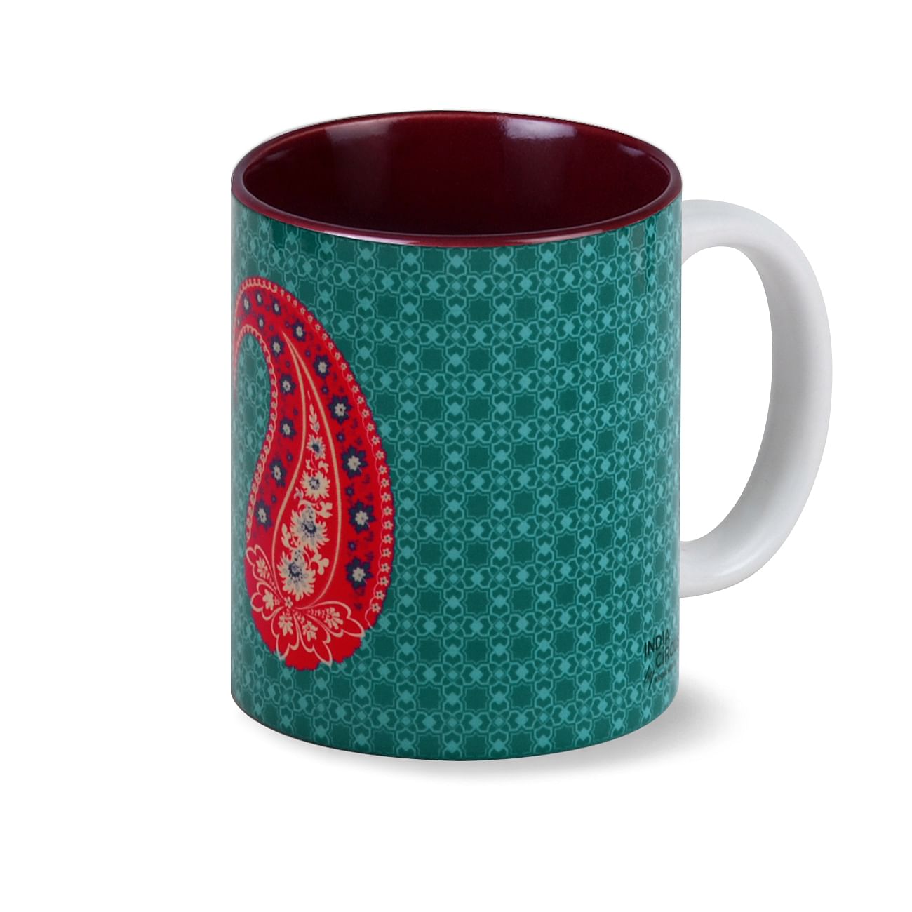 Peach Paisley Coffee Mug 